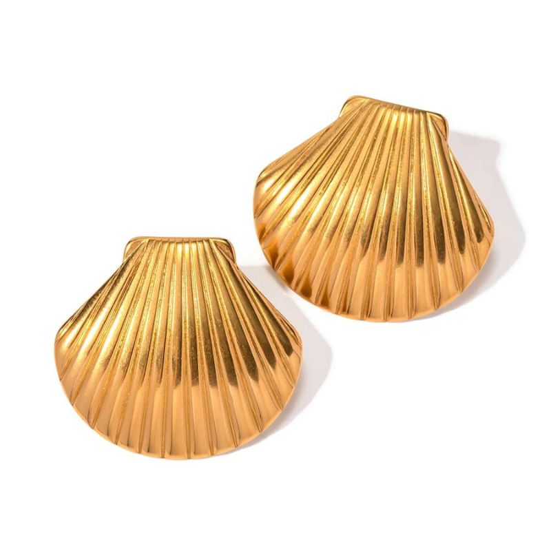 Gold Shell Earrings