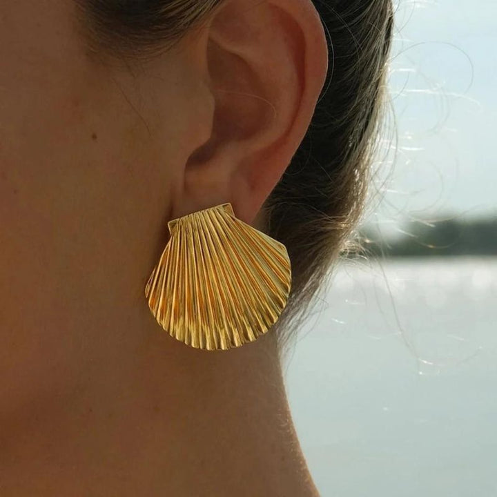 Gold Shell Earrings