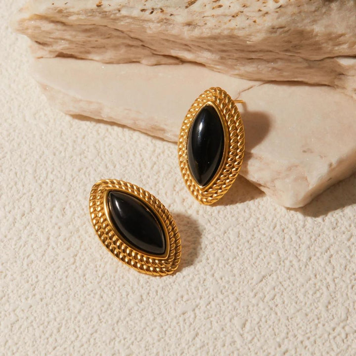 Black Agate Earrings