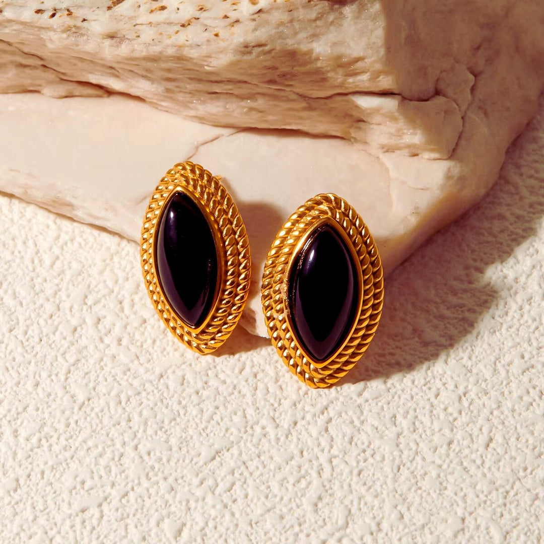 Black Agate Earrings