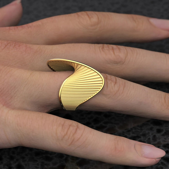 Wave Gold Ring