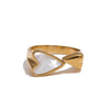 Olivia Crystal Gold Ring