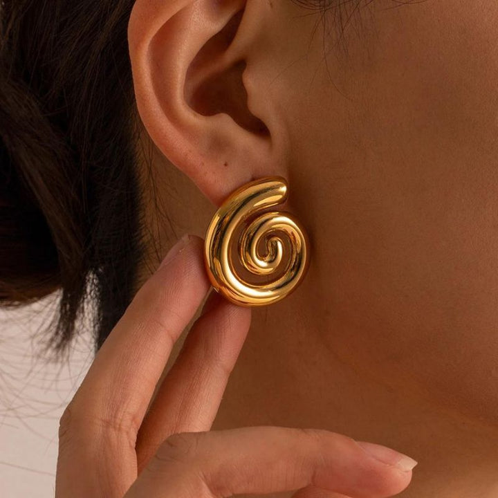 Spiral Hoop Earrings