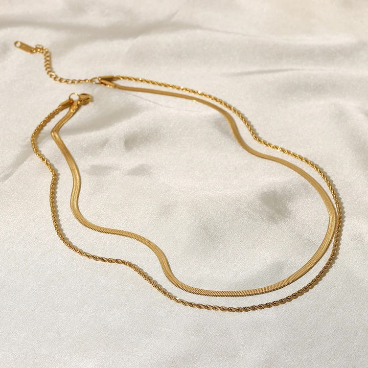 Radiant Ripple Double Necklace