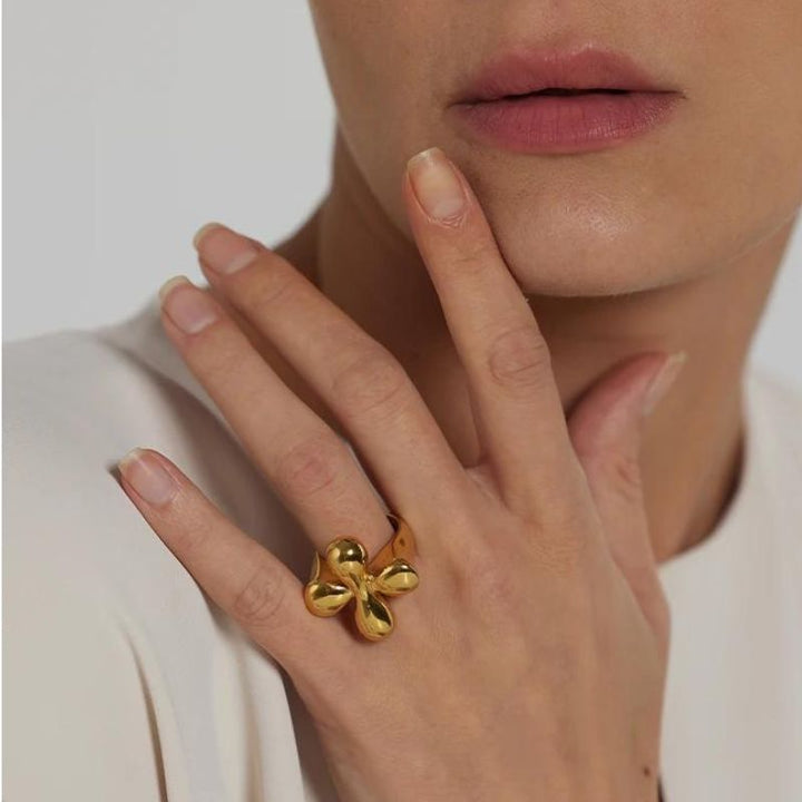 Golden Flower Ring