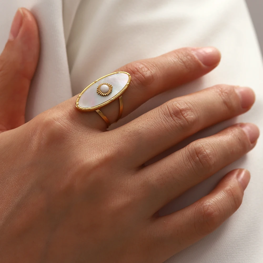 Oval Pearl Ring