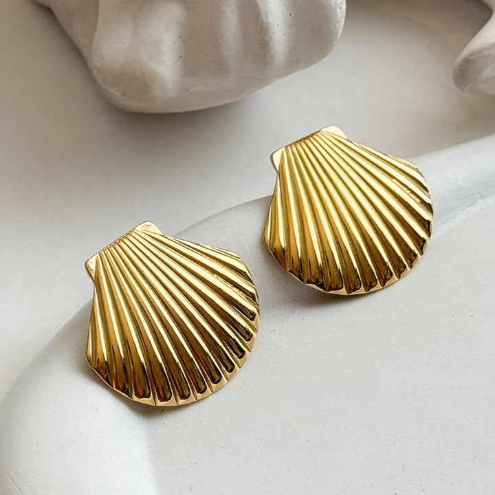 Gold Shell Earrings