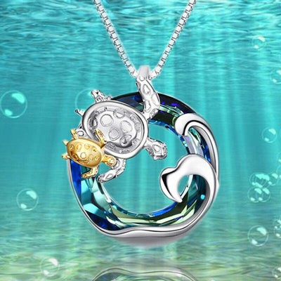 Turtle Crystal Necklace